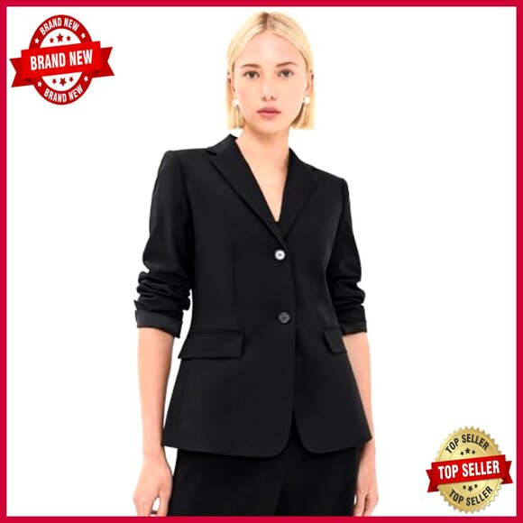 Slim Fit Wool Blazer for Business Formal Wear - Picture 2 of 6